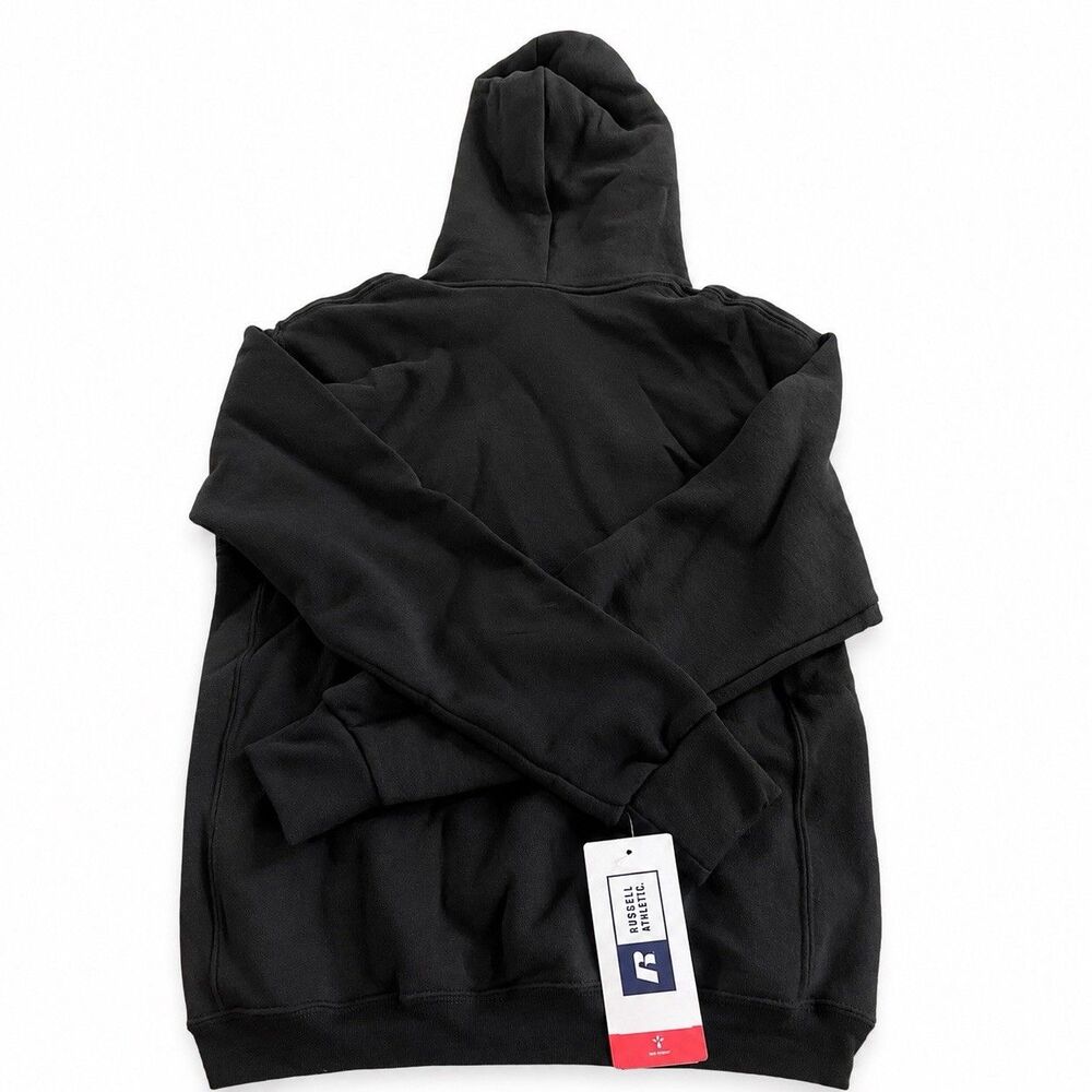 Russell Athletic Hoodie Youth Large Black Dri-Power Fleece Sweatshirt NWT